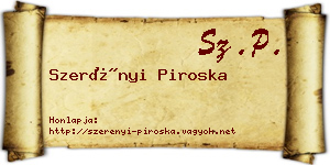 Szerényi Piroska névjegykártya